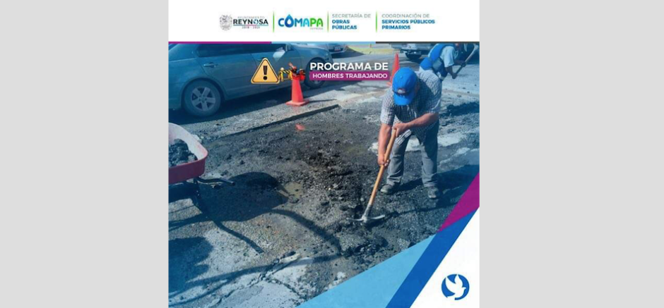 Continúa desarrollando obras Gobierno Municipal de Reynosa 