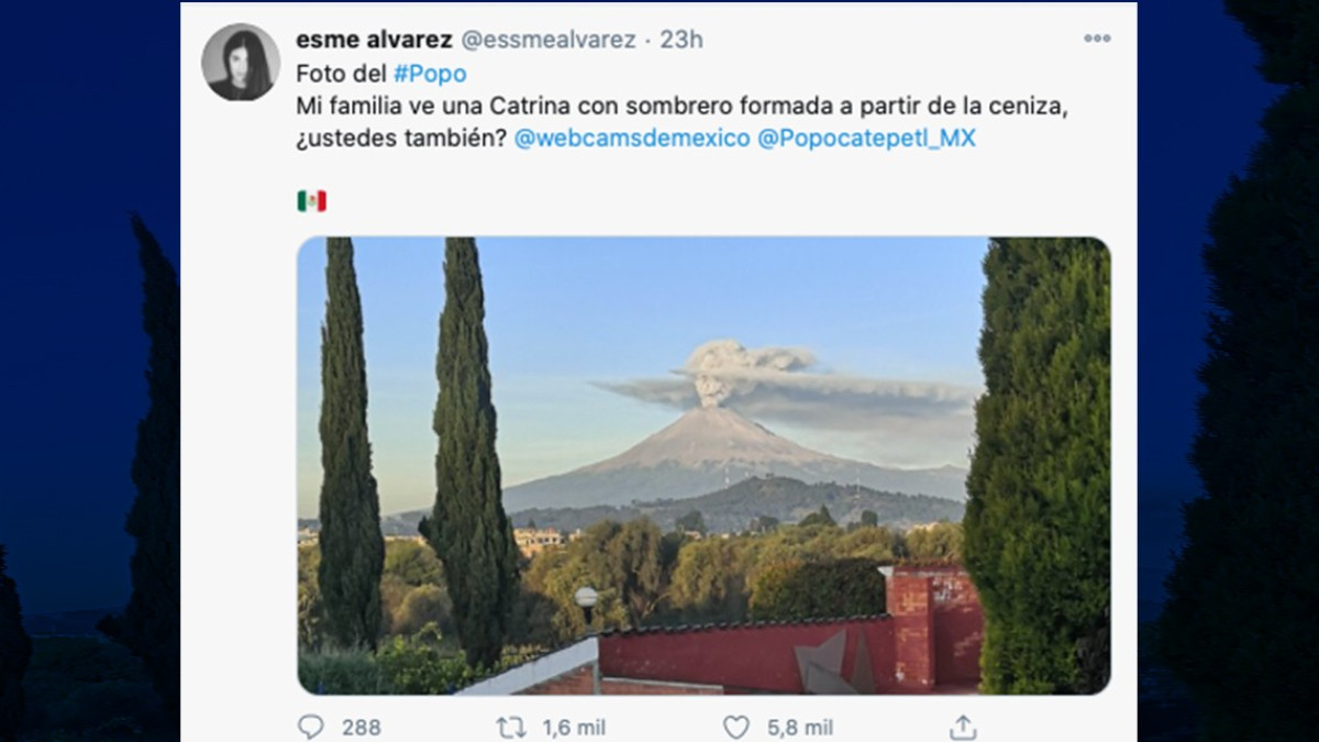 Captan a la 'Catrina' en fumarola del Popocatépetl