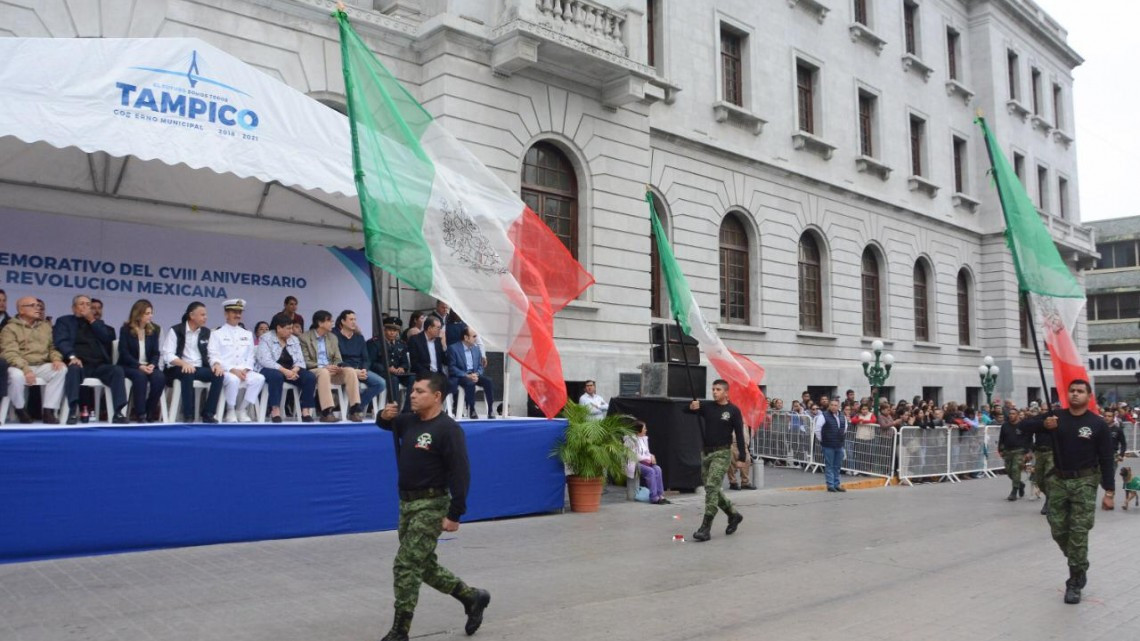 Celebran en Tampico el 108 Aniversario de la Revolución Mexicana
