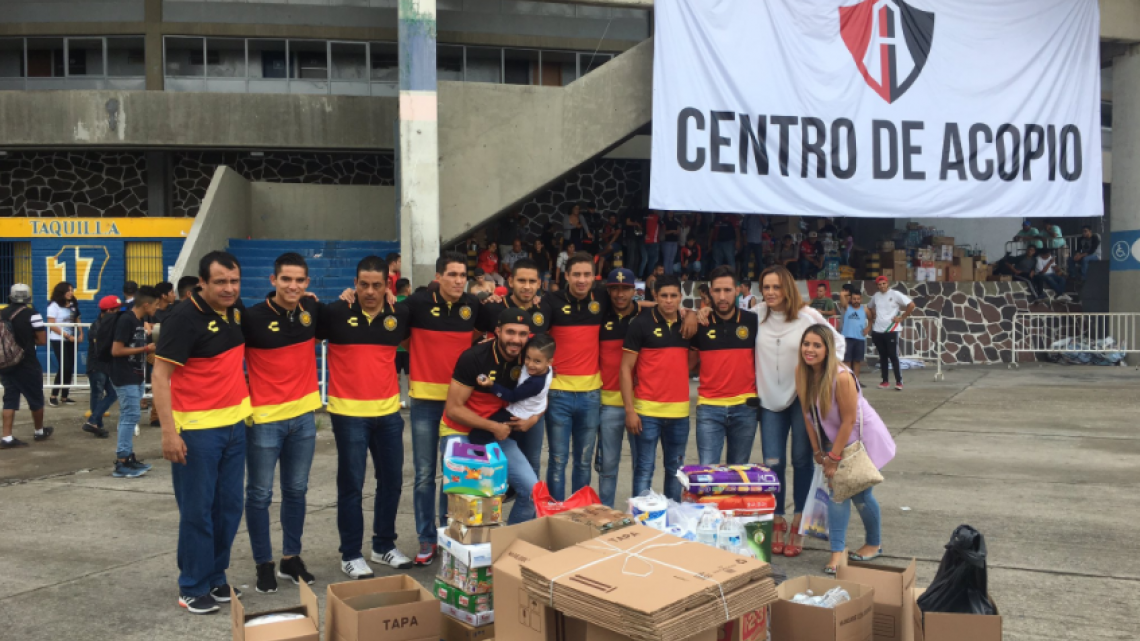 Gremio futbolistico se une en apoyo a afectados