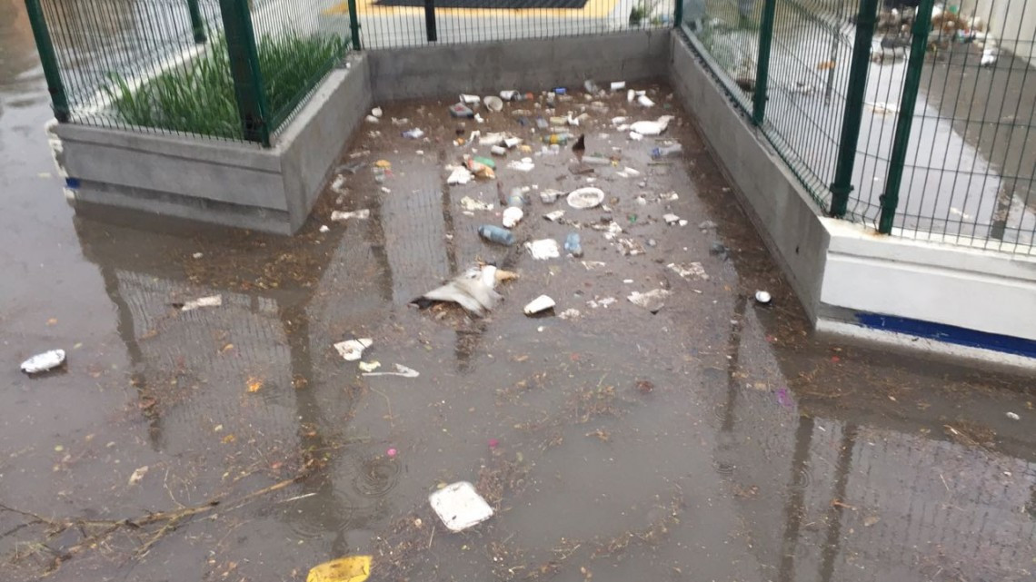 Lluvia torrencial inunda zonas bajas de Matamoros