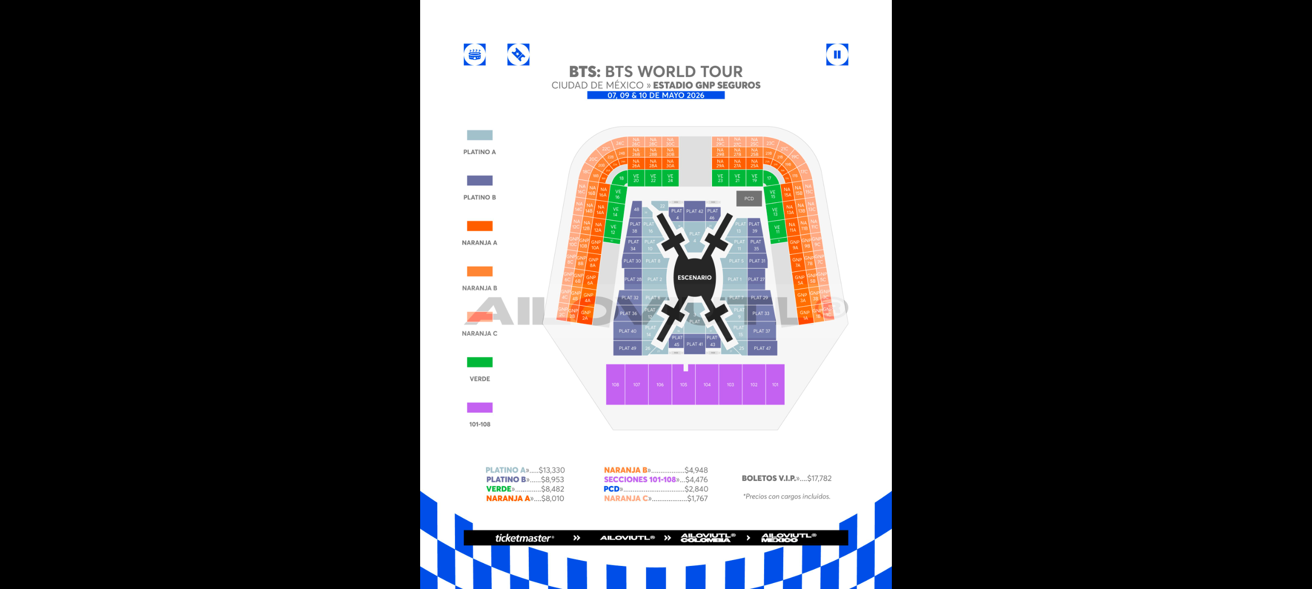 ¿ARMY estás lista? Conoce los precios de BTS World Tour 2026 en México