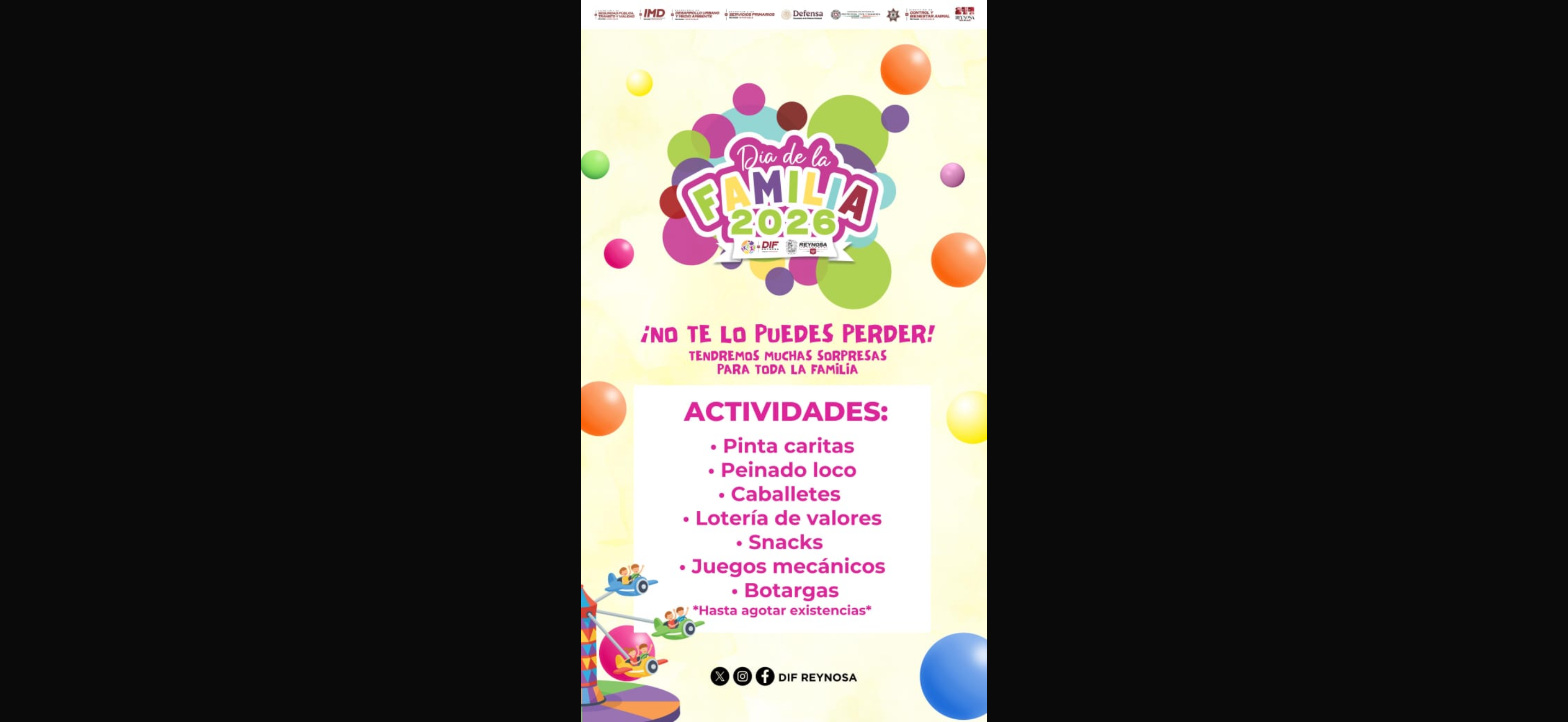Celebrará DIF-Reynosa el Día de la Familia con evento gratuito