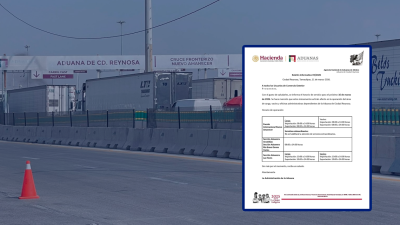 Cruces de carga operarán con horario reducido por asueto