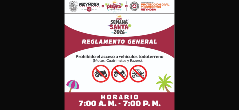 Disfruta de La Playita con seguridad, no ingresarán vehículos todo terreno