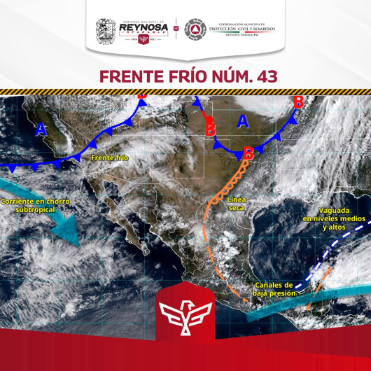 Regresa temperatura fresca y probabilidad de lluvia por Frente Frío Número 43