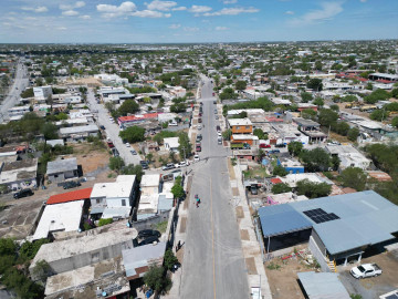 Gobierno Municipal transforma con pavimentación las colonias 150 aniversario, Cavazos Lerma y Los Álamos