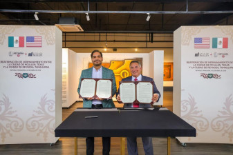 Reafirman hermanamiento de ciudades Reynosa-McAllen, Carlos Peña Ortiz y Javier Villalobos