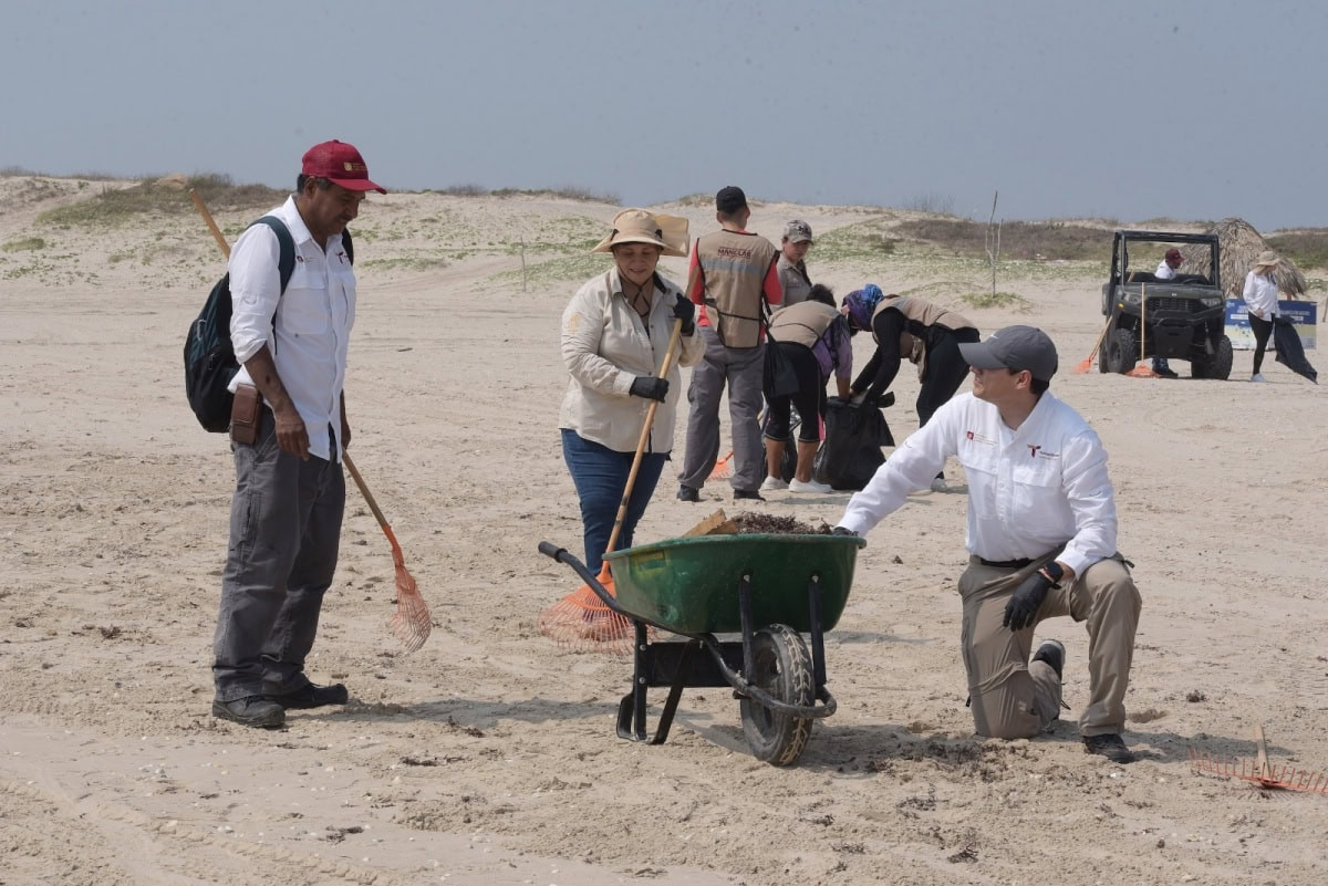 Refuerzan limpieza de playas en Tamaulipas para proteger costas