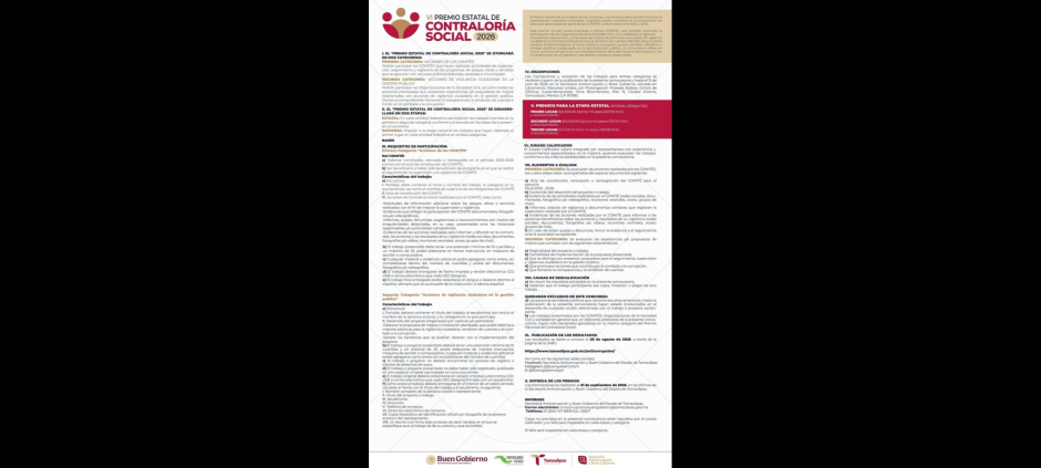 Difunde SABG convocatoria VI Premio Estatal de Contraloría Social 2026