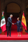 Sheinbaum recibe al rey Felipe VI en Palacio Nacional para fortalecer la relación México-España