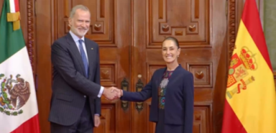 Sheinbaum recibe al rey Felipe VI en Palacio Nacional para fortalecer la relación México-España