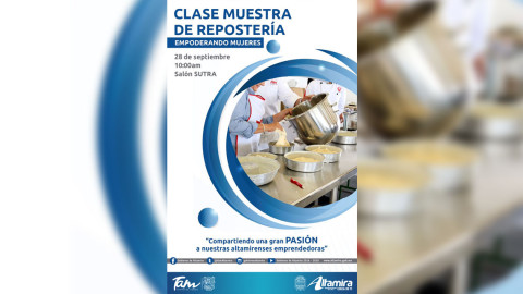 Dirección de Atención a la Mujer invita a Clase de Repostería