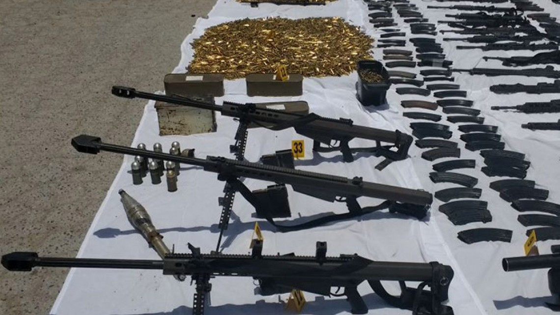 Militares de la 8/a Zona Militar aseguran un gran arsenal 