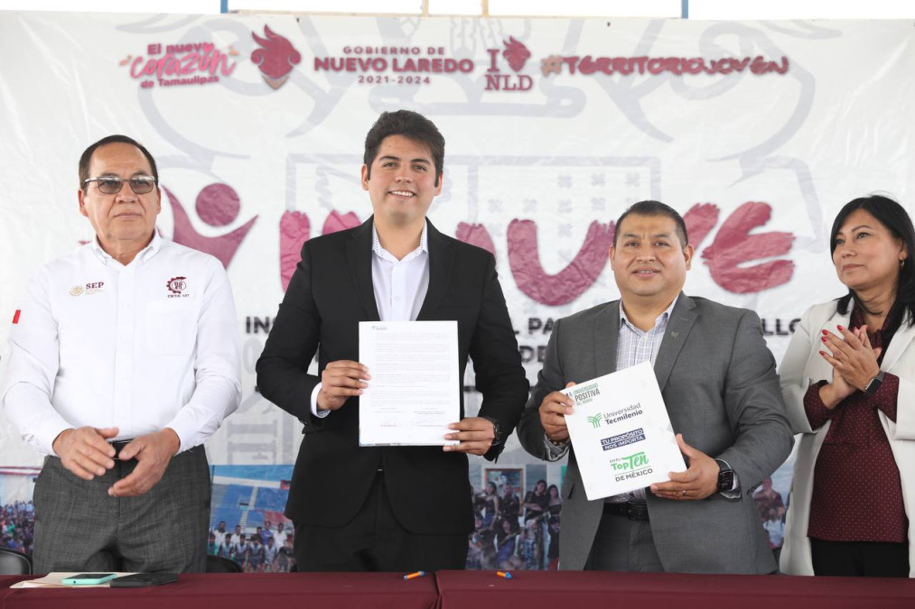 IMJUVE Y Tec Milenio firman convenio para la educación de los jóvenes de Nuevo Laredo