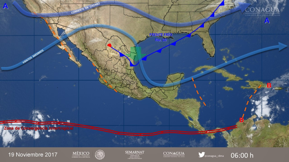 Descenso de temperatura en el norte, noreste y oriente de México