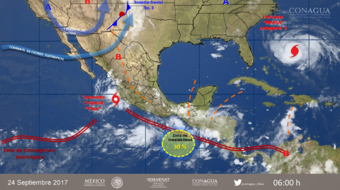 "Pilar" provocará tormentas puntuales torrenciales en Jalisco y Nayarit
