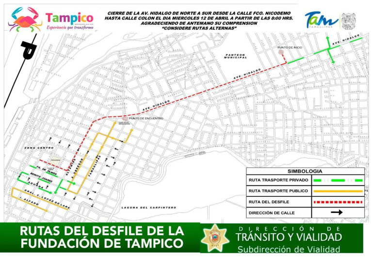 Anuncian cierre de Avenida por aniversario de la Fundación de Tampico