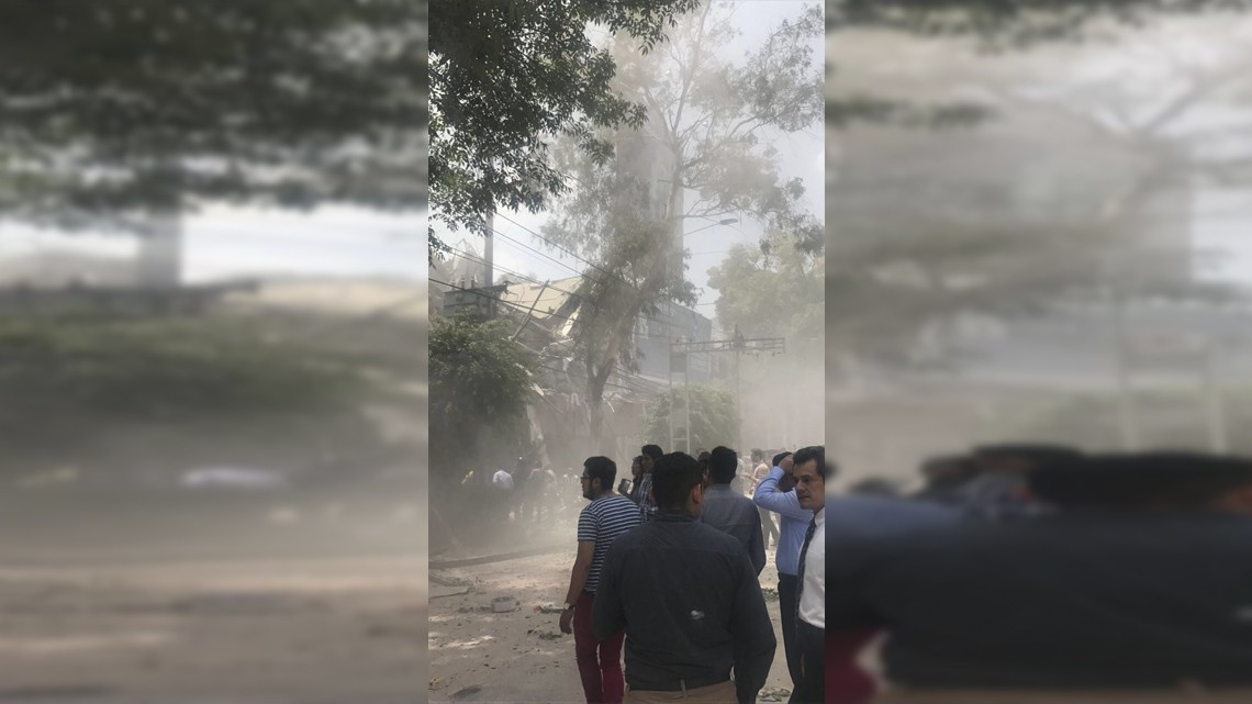 Reportan daños en edificios y avenidas tras sismo en CDMX