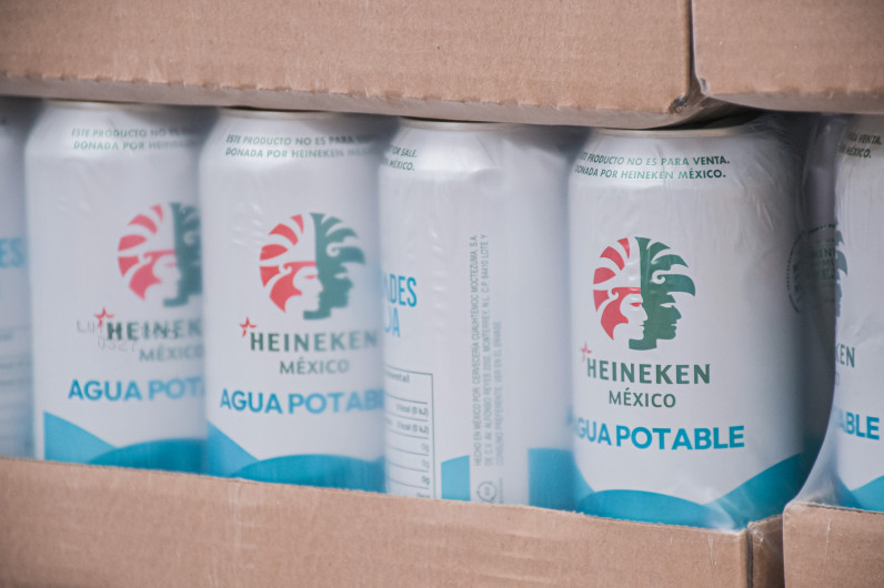 Agradece DIF Reynosa a Heineken México por donación de agua