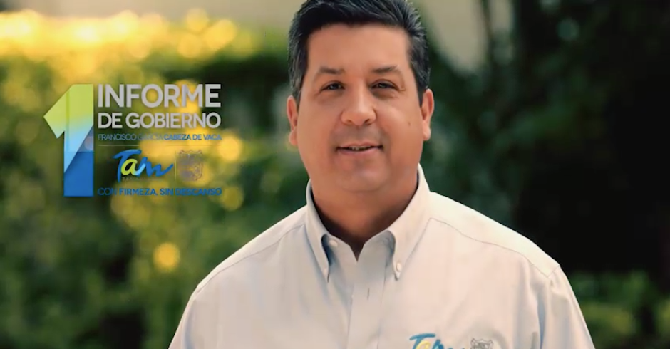 Cabeza de Vaca lanza video previo a su 1er Informe de Gobierno 