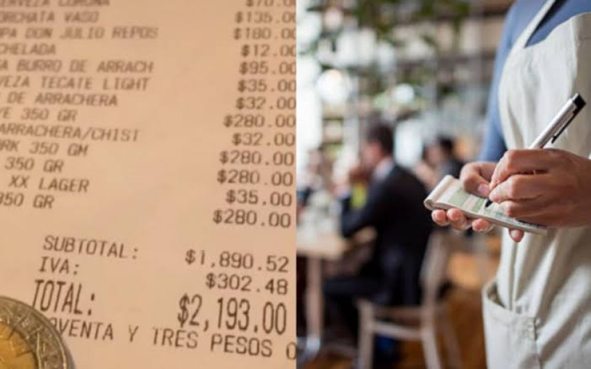 Critican propina de siete pesos; cliente consumió más de 2 mil