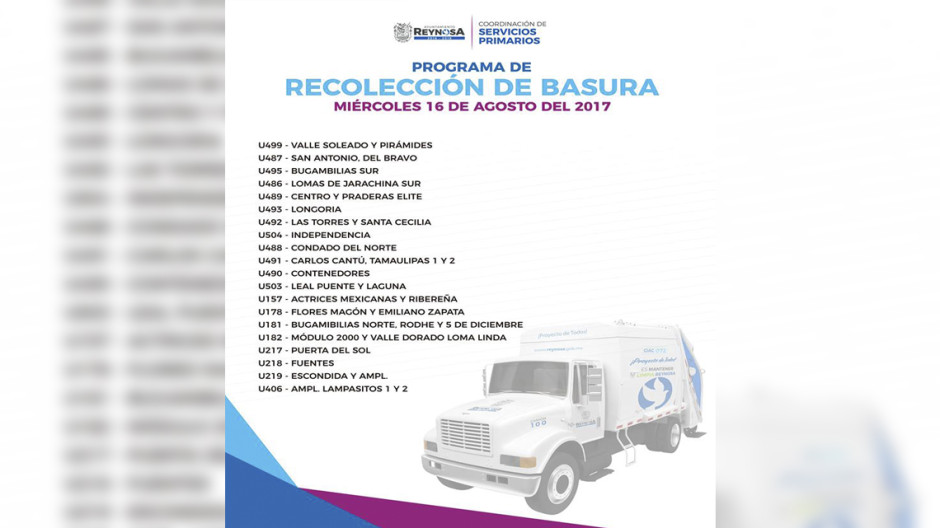 Programa de recolección de basura