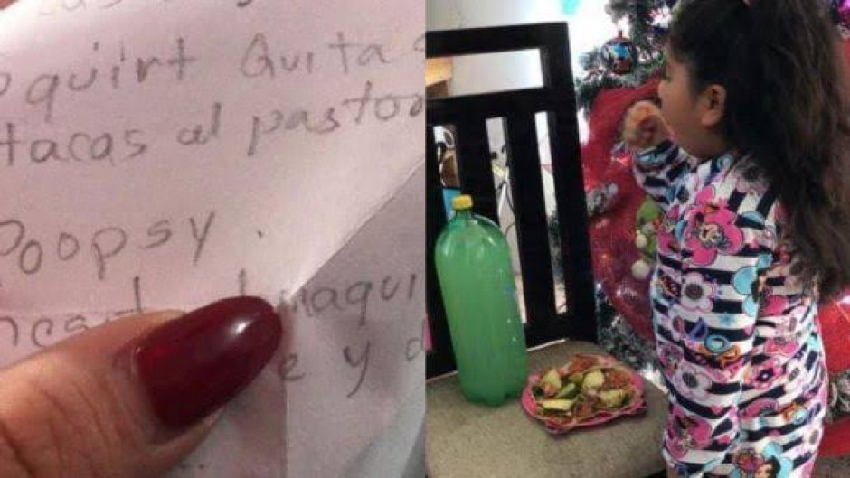Niña se viraliza al pedirle a los Reyes Magos unos tacos y un refresco