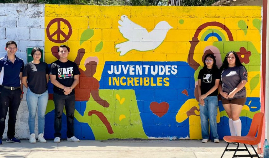 Jóvenes de todo Tamaulipas plasman en murales mensajes de paz y contra las adicciones: INJUVE