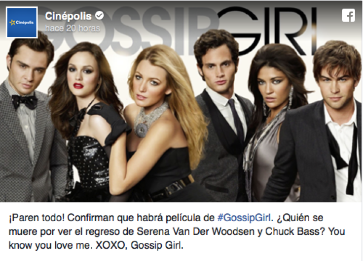 Gossip Girl llegará a la pantalla grande