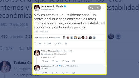 "Yo mero", así responde Meade a Tatiana Clouthier