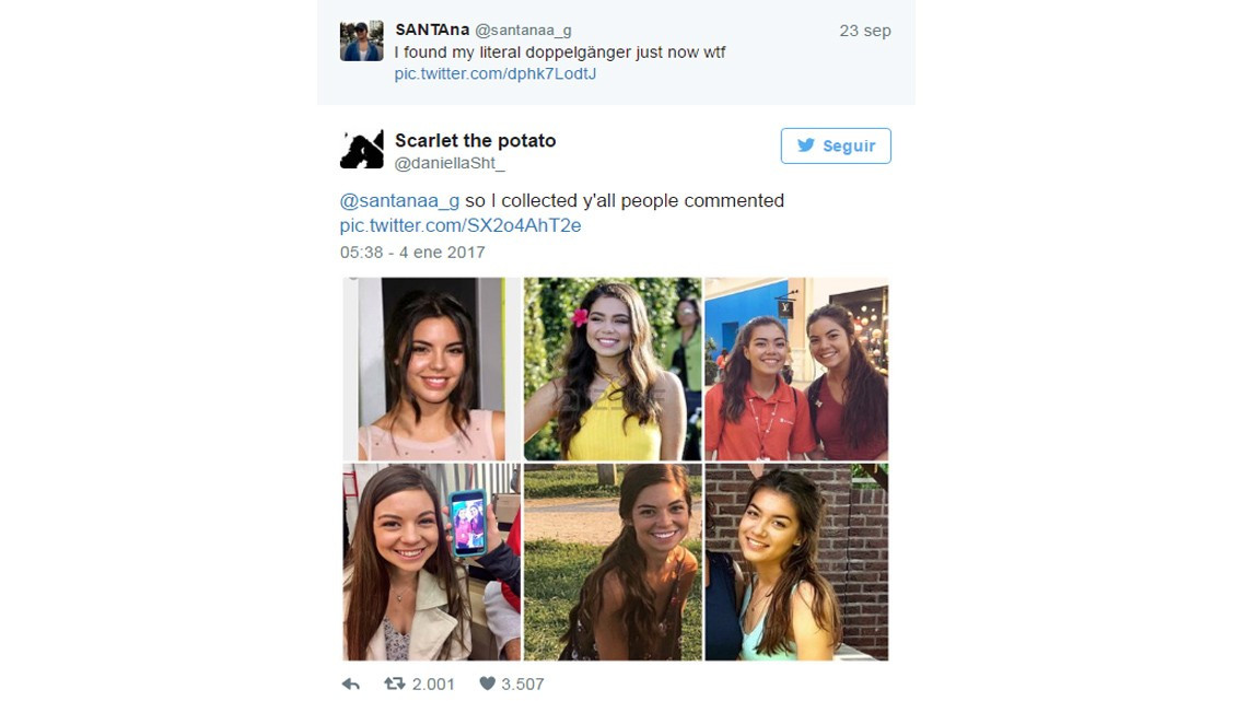Encuentra en la calle a su "gemela" y luego en Twitter aparecen muchas más
