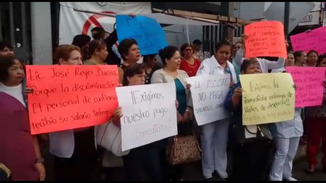 Trabajadores del ISSSTE no recibieron aguinaldos ni quincena completa 