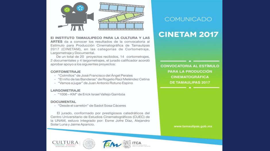 Proyectos de CINE Tam son desarrollados por tamaulipecos 