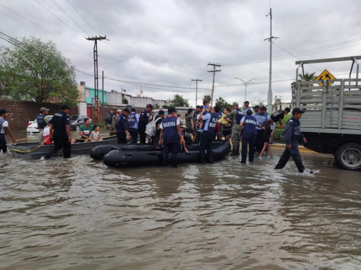 Plan Marina pasa a la fase de recuperación, tras brindar apoyos a la población por las lluvias ocasionadas por el paso de la Tormenta Tropical Francine