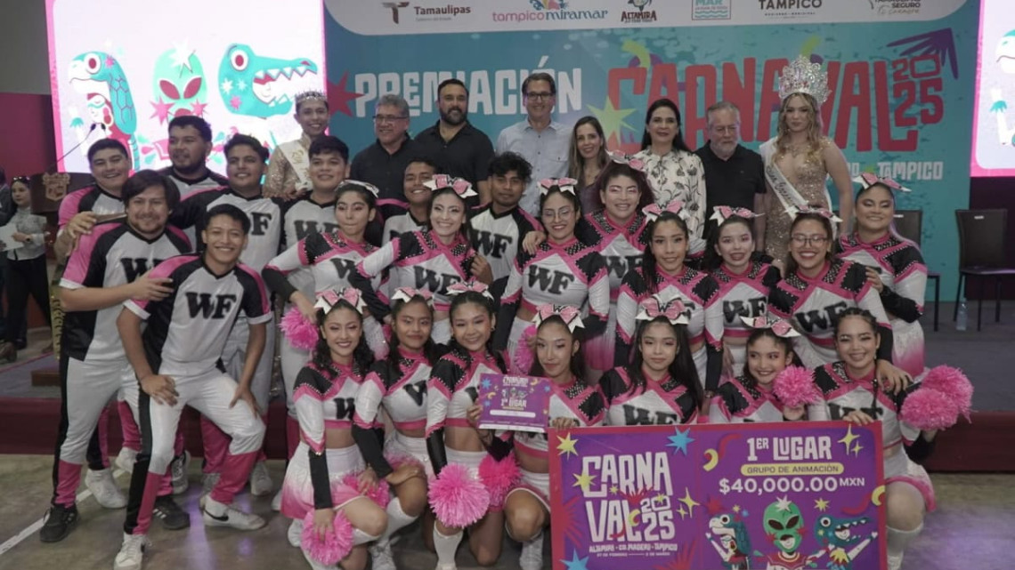 Entregó Secretaría de Turismo 1.3 mdp a lo mejor del Carnaval Tamaulipas 2025