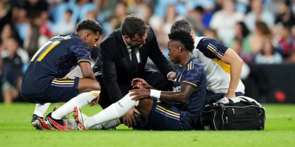 Vinicius Jr sufrió una lesión en el muslo y será baja al menos un mes