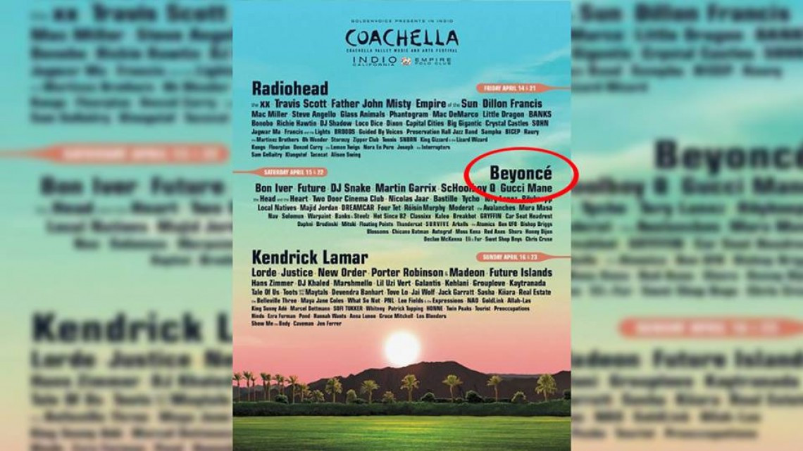 Beyoncé ganará 1 mdd si cancela su actuación en Coachella