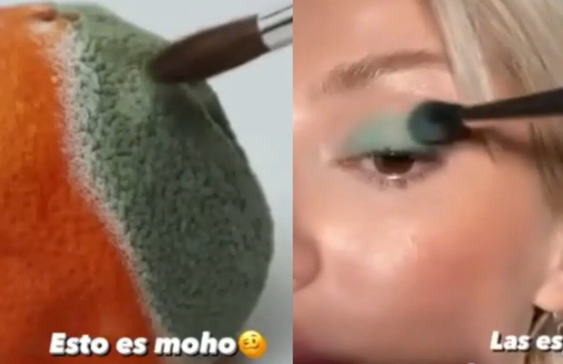 Tik Toker se maquilla con moho de una fruta  y se hace viral en redes sociales 