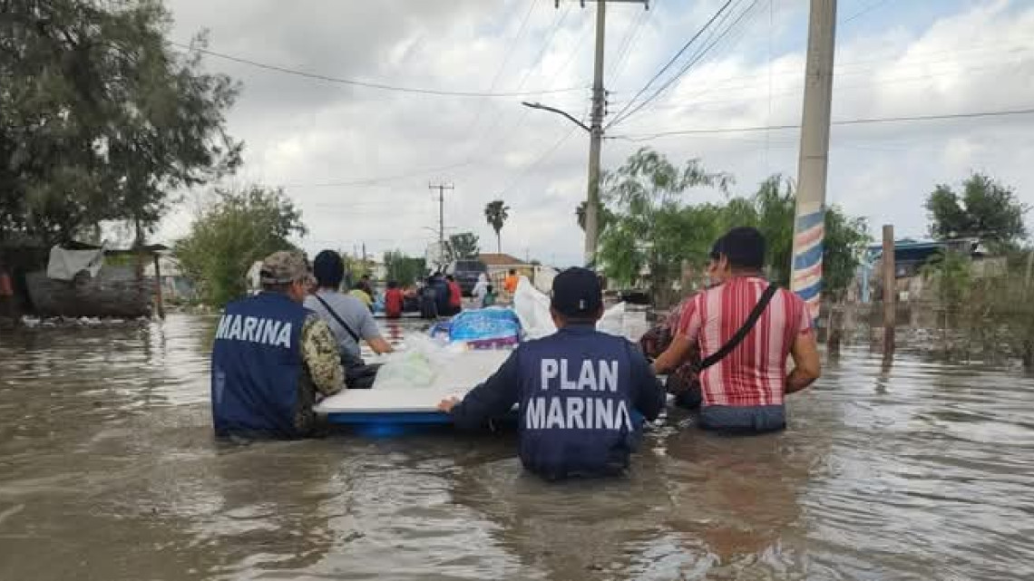 Marina brinda apoyo a población civil en Río Bravo y Reynosa