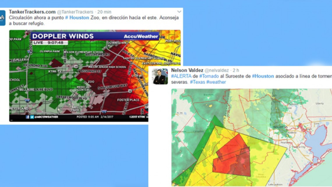 Emiten alerta de tornado para Houston