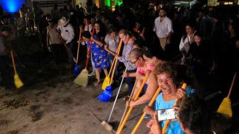 Realizan "Jornada de mejoramiento de imagen urbana"