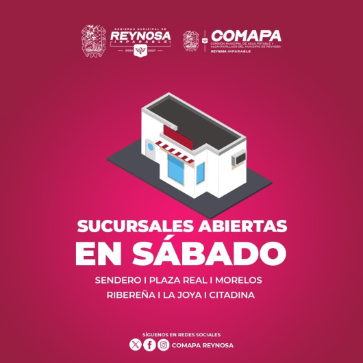 Facilita COMAPA pago de servicios con sucursales abiertas en sábado y página web