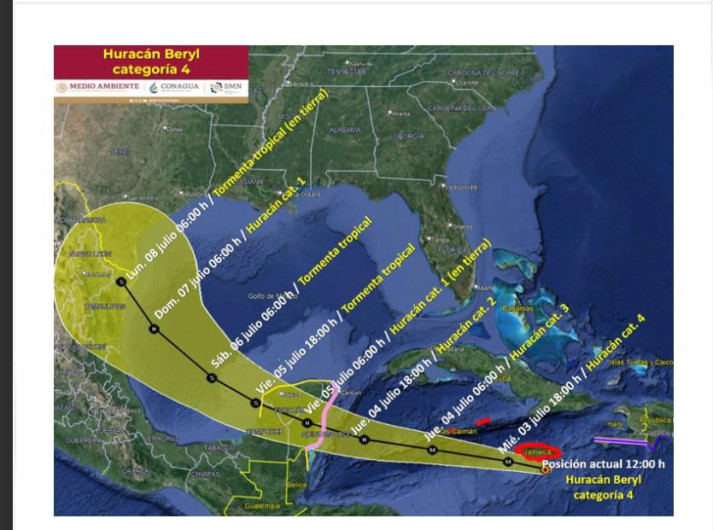Gobierno de Matamoros se mantiene en alerta por trayectoria de “Beryl”: Protección Civil