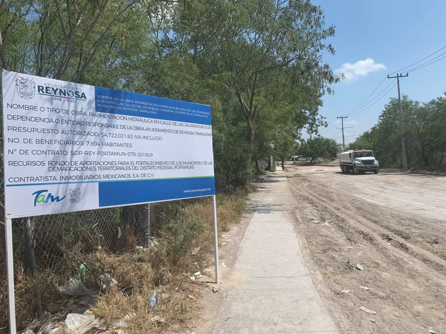 Inicia Municipio otra pavimentación en Villa Florida