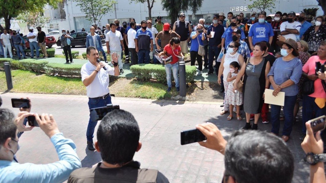 Protesta Sindicato por reducción de días de aguinaldo 