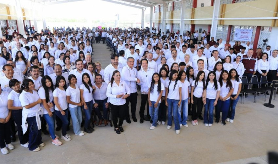 Américo Villarreal y Mario Delgado destacan apoyos históricos en educación para Tamaulipas