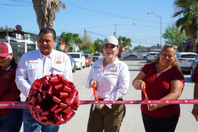 Alcaldesa Carmen Lilia Canturosas entrega tres calles rehabilitadas con concreto hidráulico en colonia Nueva Victoria 