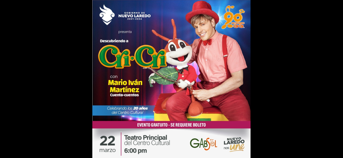  Invita Gobierno Municipal espectáculo infantil “Descubriendo a “Cri Cri”