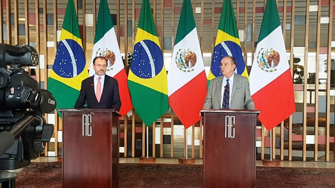 Videgaray se reúne con su homólogo brasileño Aloysio Nunes